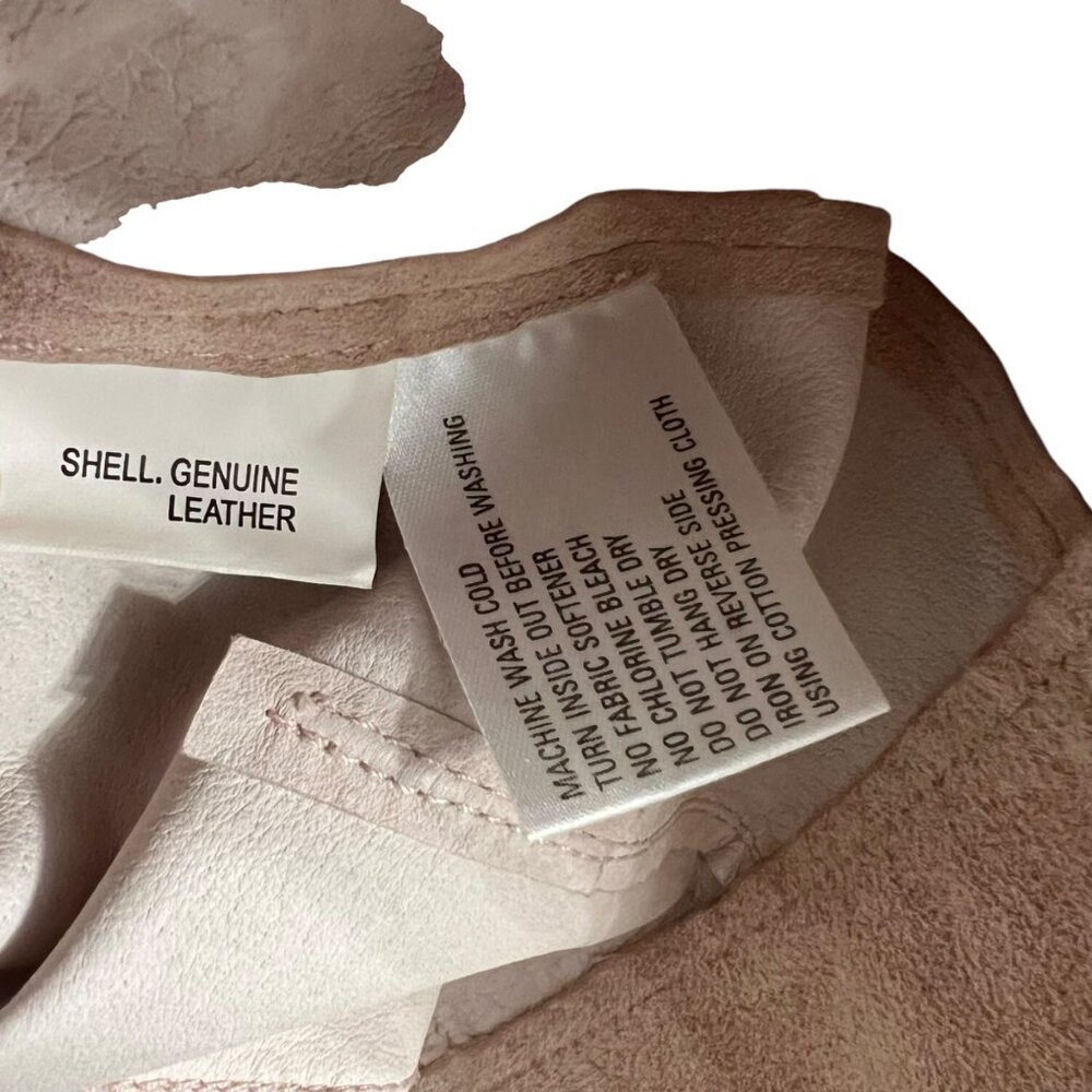 The Territory Ahead Womens Beige Suede Hooded Jacket L With Full Zipper Closure - Picture 9 of 9